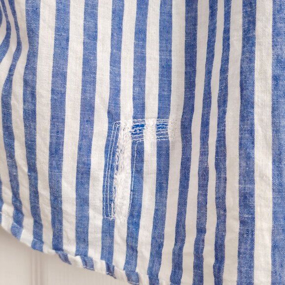 Sezane Max Shirt  Striped blue - Size 0 - Picture 4 of 4